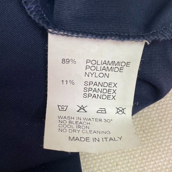 Blumarine Jea Navy Blue V-Neck Top Sailboat Design Size Small Stylish Casual - Picture 10 of 12